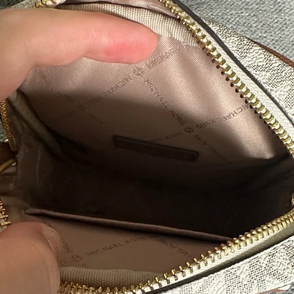 Michael Kors Tan and Cream Crossbody Bag - Picture 5 of 5